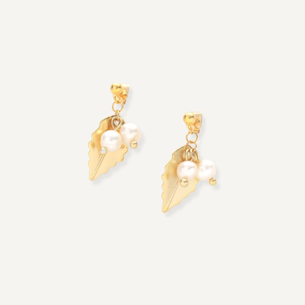 Fall Gold Filigree Leaf Earrings - Beyond Bling Jewellery