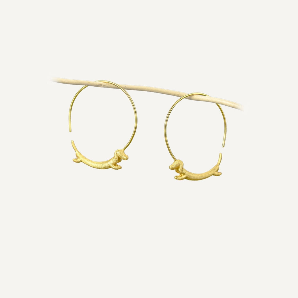 Golden Chipolata Hoop Earrings 1