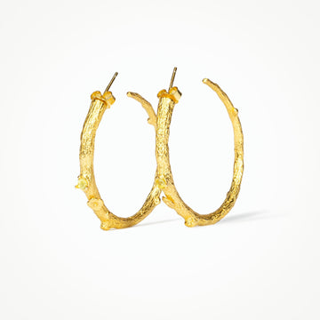 a photos of Medium Golden Twig Hoop Earrings from Beyond Bling Jewellery