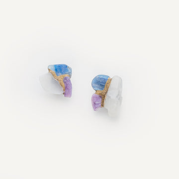 Kintsugi Natural Moonstone Earrings