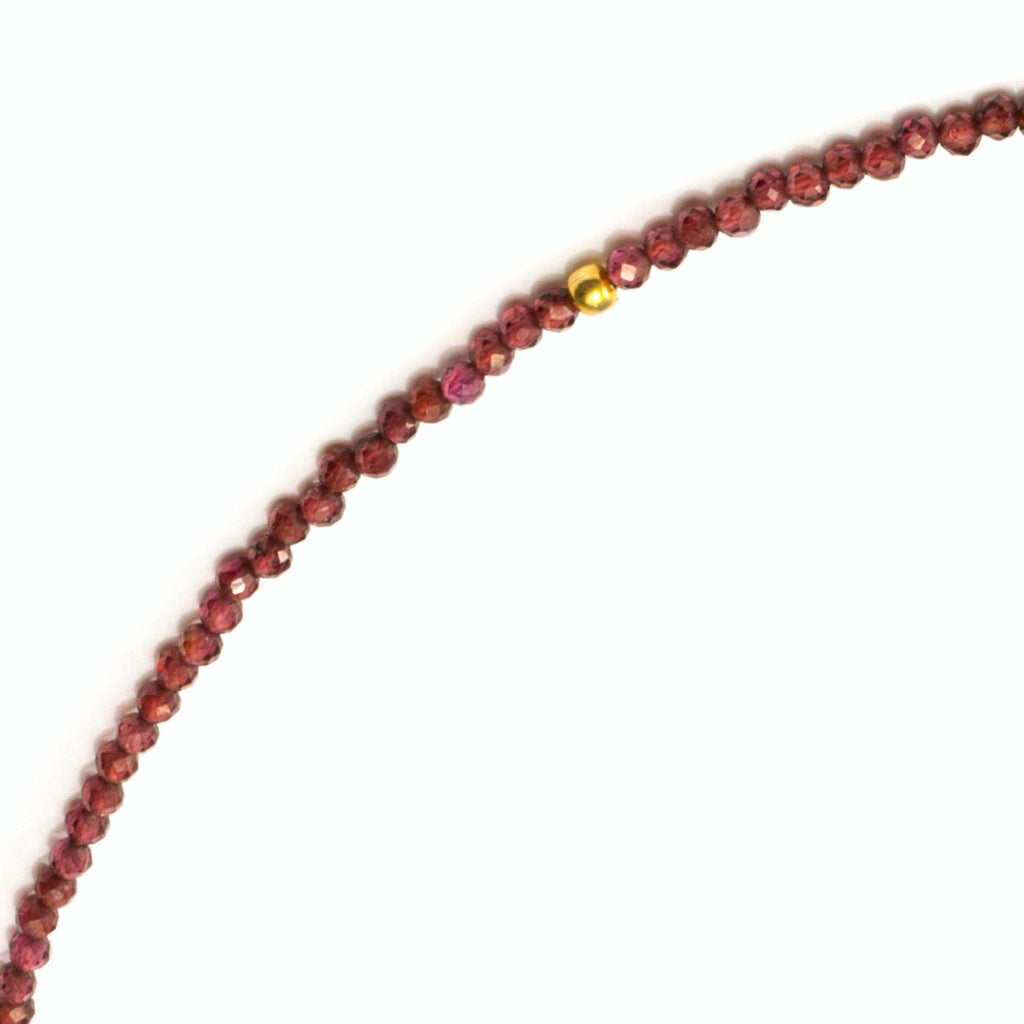 a photo of a Almandine Garnet Gemstones Beaded Necklace from beyond bling jewellery website