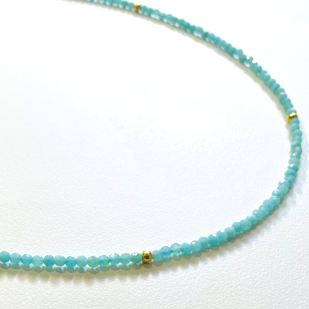 a photo of Amazonite Gemstones Beaded Necklace from Beyond Bling Jewellery website