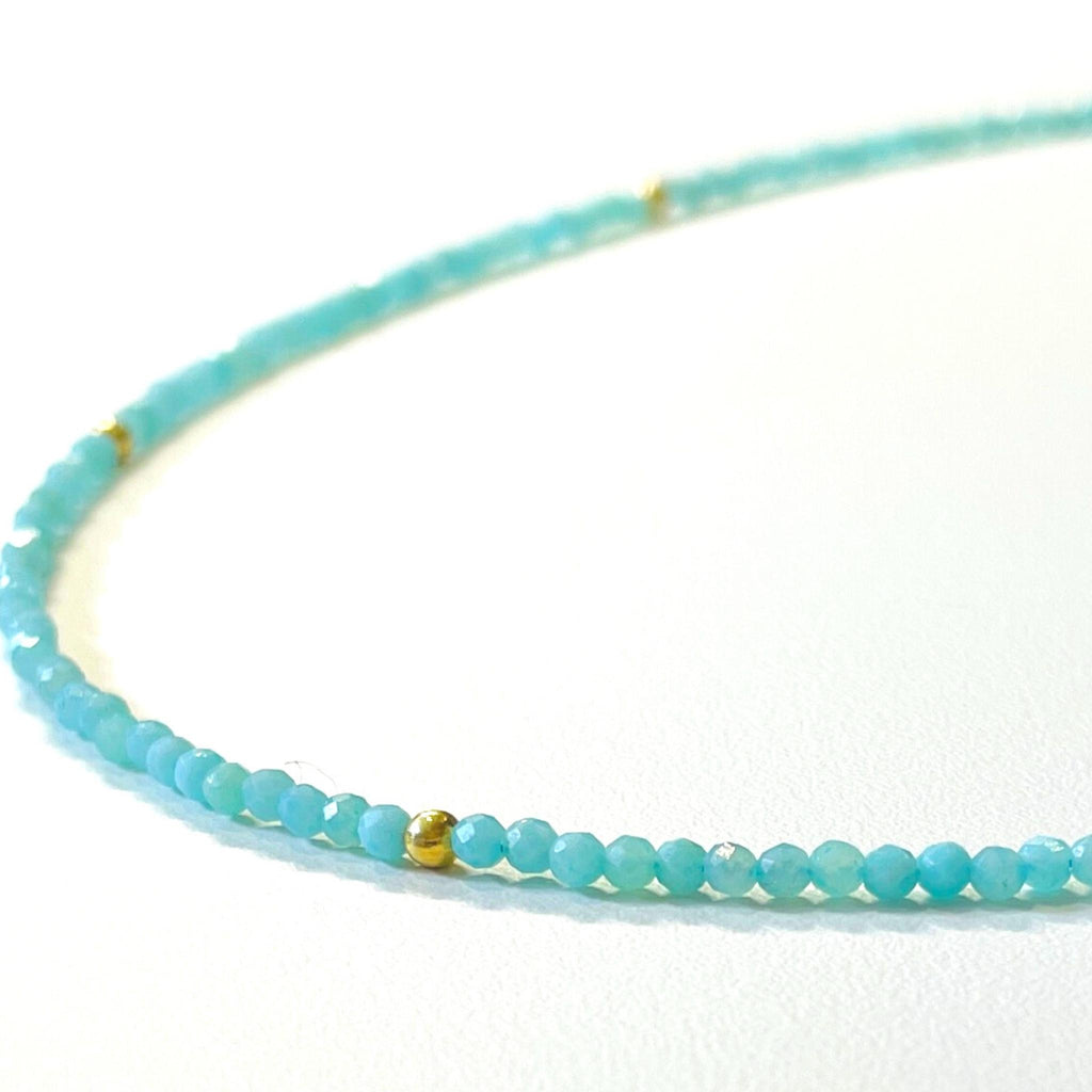 a photo of Amazonite Gemstones Beaded Necklace from Beyond Bling Jewellery website