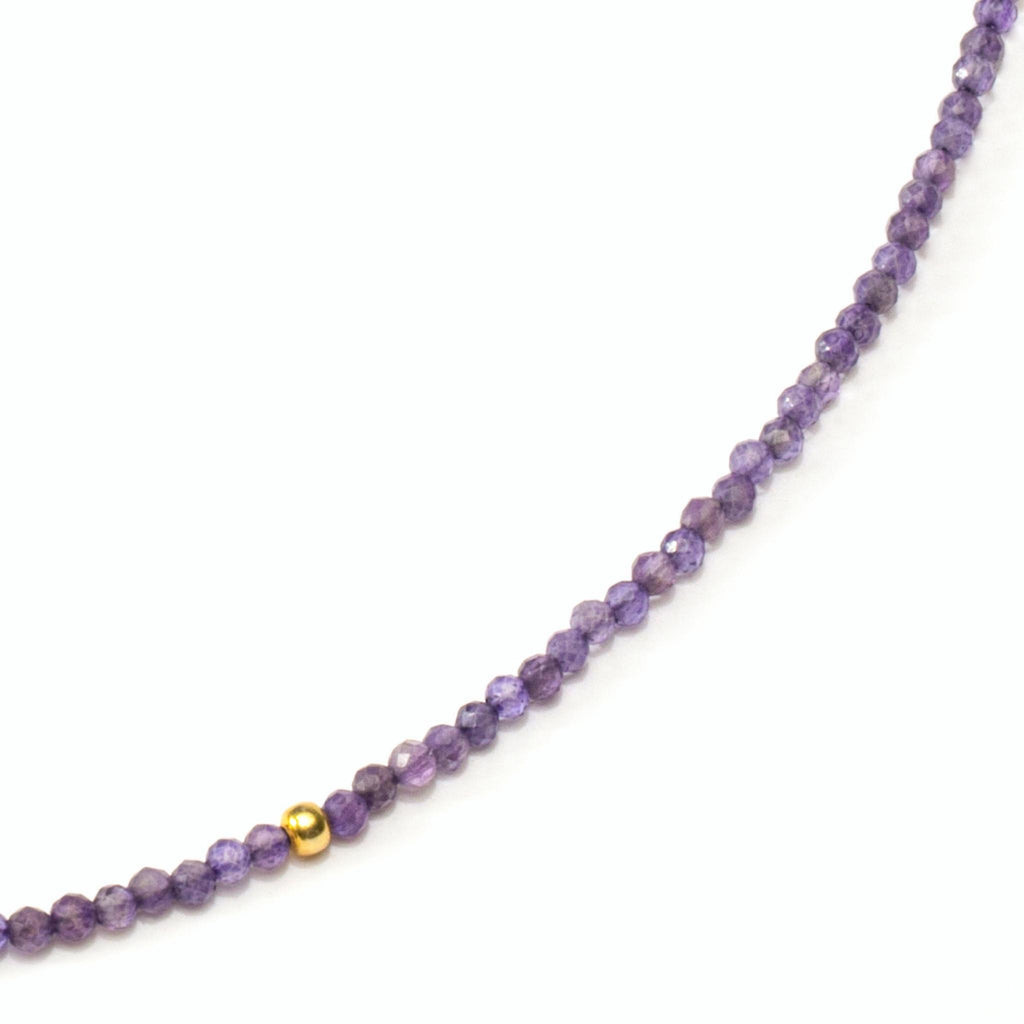 a photo of a Amethyst Gemstone Beaded Necklace on Beyond Bling Jewellery website