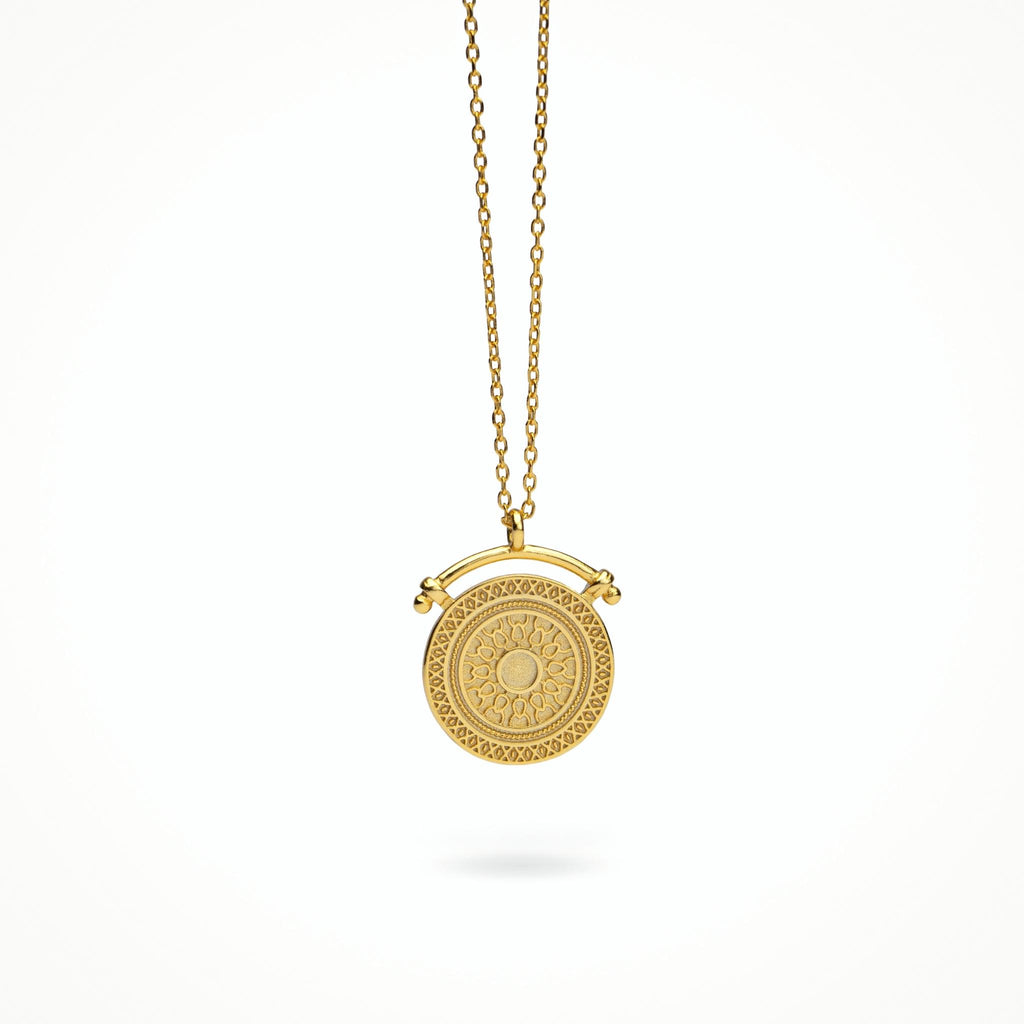 a photo of Ancient Greek Round Pendant Necklace from Beyond Bling Jewellery