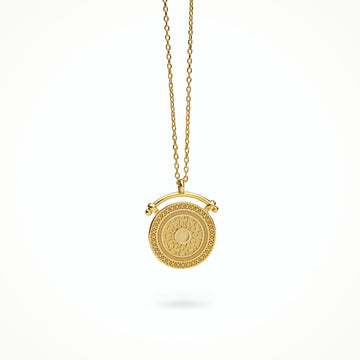 a photo of Ancient Greek Round Pendant Necklace from Beyond Bling Jewellery